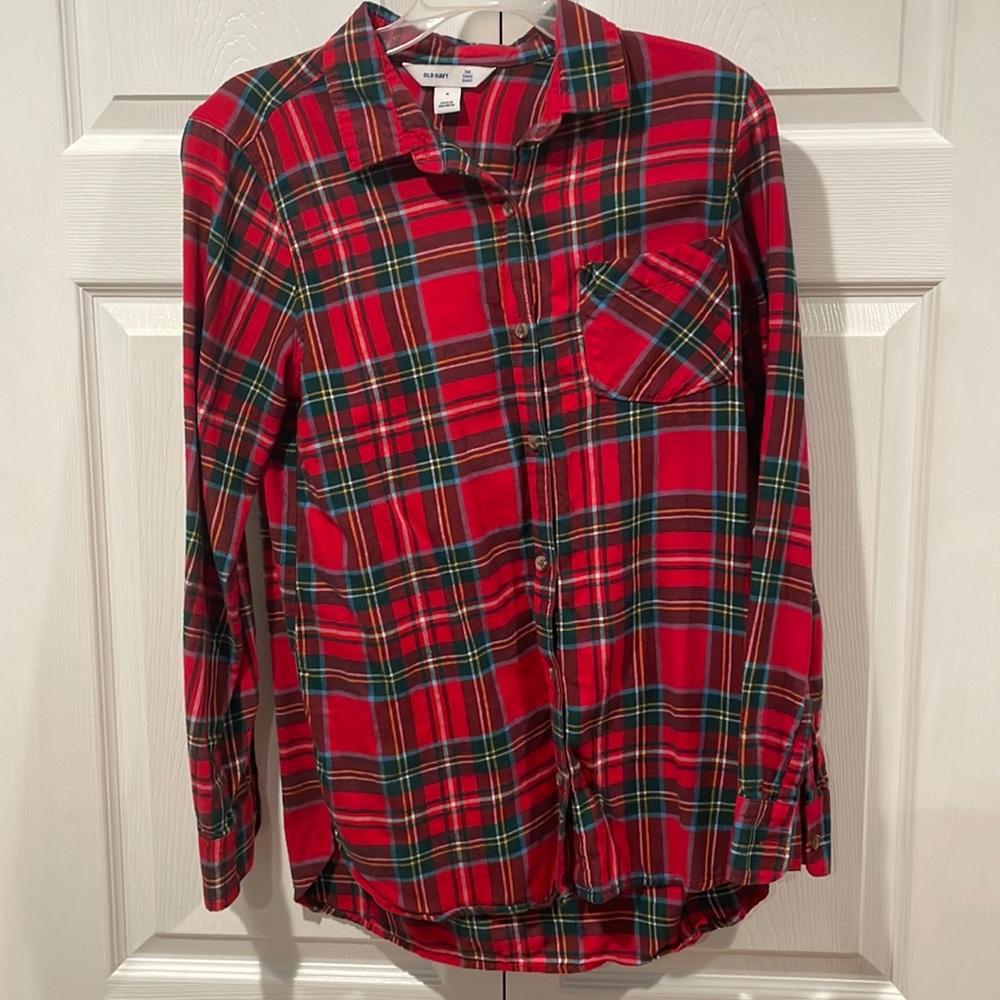 Old Navy button down plaid shirt